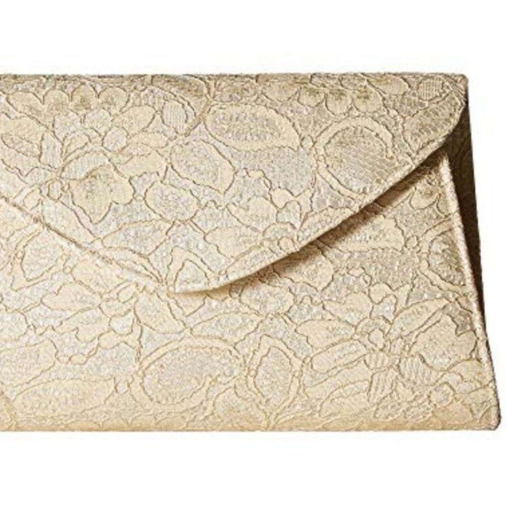 Adrianna Papell Latte Lace Seta Small Clutch